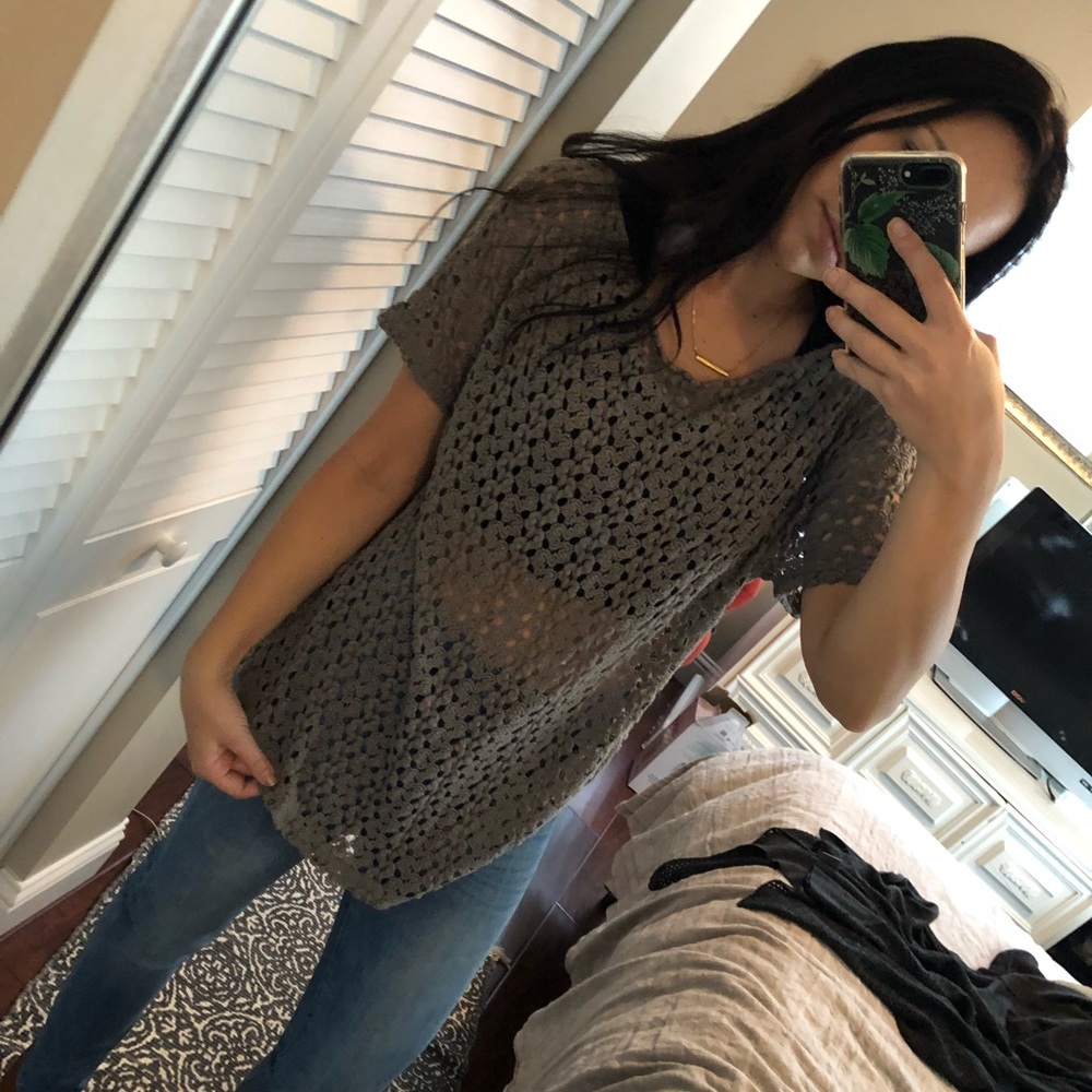 Loose knit cover up/shirt